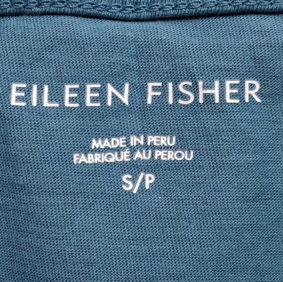 NWT Eileen Fisher Teal Tee Shirt Size S/P - Picture 13 of 14